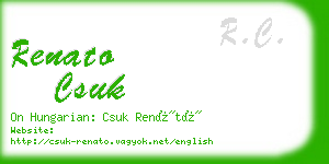 renato csuk business card